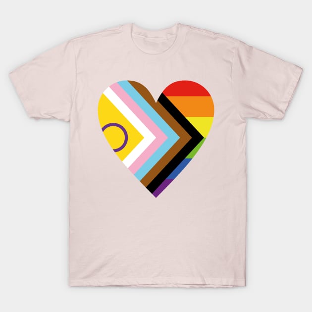 Progress Pride Heart T-Shirt by Way of the Road